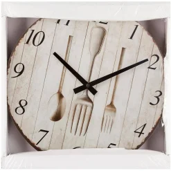 Outlet Atmosphera Créateur D'Intérieur Horloge - bois - D28 cm - Noir- Atmosphera