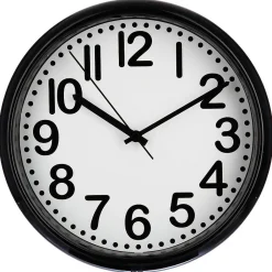 Atmosphera Créateur D'Intérieur Horloge bord arrondi - D22 cm - Noir- Atmosphera* Horloge