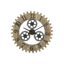 Outlet Mauro Ferretti Horloge en bois et métal Ingranaggio 60x4 cm
