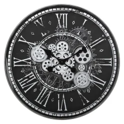 Outlet Atmosphera Créateur D'Intérieur Horloge Izia - verre - noir et blanc - D51 cm - Atmosphera