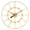 Womo-Design Horloge murale style vintage fer or pendule salon Stockholm 85 cm* Horloge