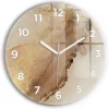 Wallfluent Horloge murale fi30 cm Avec chiffres Aiguilles blanches Art moderne beige 1 pcs* Horloge
