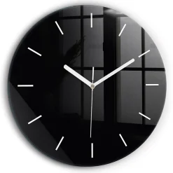 Wallfluent Horloge murale fi60 cm Aiguilles blanches Noir 1 pcs* Horloge