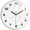 Wallfluent Horloge murale fi30 cm Avec chiffres Aiguilles noires Marbre élégant 1 pcs* Horloge
