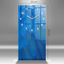 Discount Wallfluent Horloge murale 30x60 cm Avec chiffres Aiguilles blanches Abstraction 1 pcs