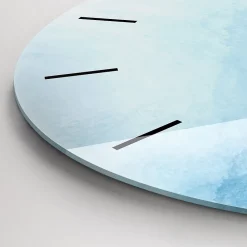 Wallfluent Horloge murale fi60 cm Aiguilles noires Dégradé bleu 1 pcs* Horloge