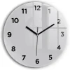 Wallfluent Horloge murale fi60 cm Avec chiffres Aiguilles noires Gris clair 1 pcs* Horloge