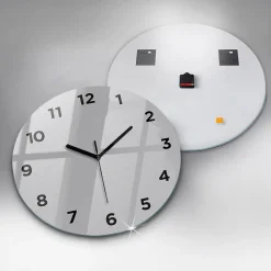 Wallfluent Horloge murale fi60 cm Avec chiffres Aiguilles noires Gris clair 1 pcs* Horloge