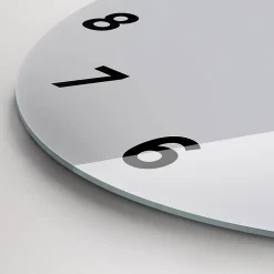 Wallfluent Horloge murale fi60 cm Avec chiffres Aiguilles noires Gris clair 1 pcs* Horloge