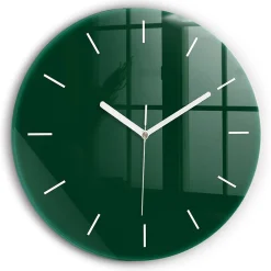 Wallfluent Horloge murale fi30 cm Aiguilles blanches Vert bouteille 1 pcs* Horloge