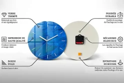 Wallfluent Horloge murale fi30 cm Aiguilles blanches Constellations et zodiaque 1 pcs* Horloge