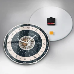 Wallfluent Horloge murale fi30 cm Aiguilles blanches Constellations et zodiaque 1 pcs* Horloge