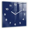 Wallfluent Horloge murale 60x60 cm Avec chiffres Aiguilles blanches Bleu marine 1 pcs* Horloge