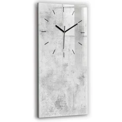 Wallfluent Horloge murale 30x60 cm Aiguilles noires Mur en béton 1 pcs* Horloge