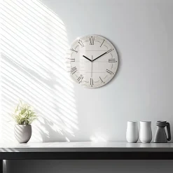Wallfluent Horloge murale fi30 cm Aiguilles noires Chiffres romains 1 pcs* Horloge