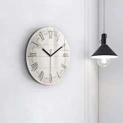 Wallfluent Horloge murale fi30 cm Aiguilles noires Chiffres romains 1 pcs* Horloge