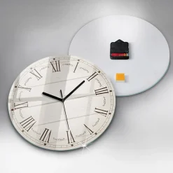 Wallfluent Horloge murale fi30 cm Aiguilles noires Chiffres romains 1 pcs* Horloge