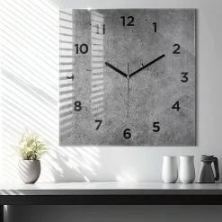 Hot Wallfluent Horloge murale 60x60 cm Avec chiffres Aiguilles noires Mur industriel 1 pcs
