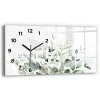Clearance Wallfluent Horloge murale 60x30 cm Avec chiffres Aiguilles noires Feuillage 1 pcs