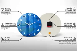 Discount Wallfluent Horloge murale fi30 cm Avec chiffres Aiguilles blanches Vert bouteille 1 pcs
