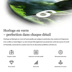 Discount Wallfluent Horloge murale fi30 cm Avec chiffres Aiguilles blanches Vert bouteille 1 pcs