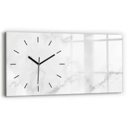 Clearance Wallfluent Horloge murale 60x30 cm Aiguilles noires Marbre 1 pcs