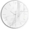 Best Wallfluent Horloge murale fi60 cm Aiguilles blanches Marbre ornemental 1 pcs