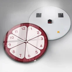 Wallfluent Horloge murale fi60 cm Aiguilles blanches Fruit coupé 1 pcs