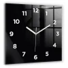 Wallfluent Horloge murale 60x60 cm Avec chiffres Aiguilles blanches Noir 1 pcs* Horloge