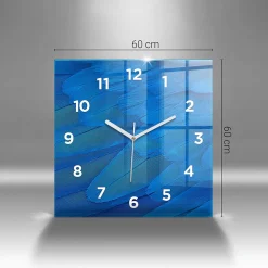 Wallfluent Horloge murale 60x60 cm Avec chiffres Aiguilles blanches Noir 1 pcs* Horloge