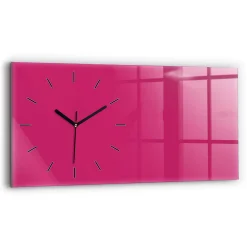 Clearance Wallfluent Horloge murale 60x30 cm Aiguilles noires Rose vif 1 pcs
