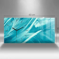 Clearance Wallfluent Horloge murale 60x30 cm Aiguilles noires Rose vif 1 pcs