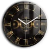 Wallfluent Horloge murale fi60 cm Aiguilles blanches Chiffres romains dorés 1 pcs* Horloge