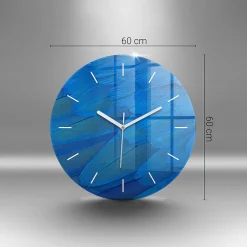 Wallfluent Horloge murale fi60 cm Aiguilles blanches Chiffres romains dorés 1 pcs* Horloge