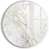 Wallfluent Horloge murale fi60 cm Aiguilles blanches Marbre décoratif 1 pcs* Horloge