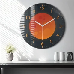 Wallfluent Horloge murale fi60 cm Aiguilles blanches Lune pleine 1 pcs* Horloge