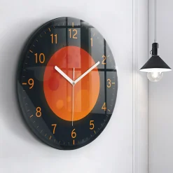 Wallfluent Horloge murale fi60 cm Aiguilles blanches Lune pleine 1 pcs* Horloge