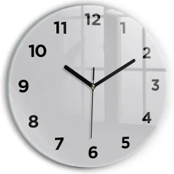 Best Wallfluent Horloge murale fi30 cm Avec chiffres Aiguilles noires Gris clair 1 pcs
