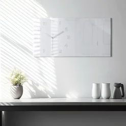 Hot Wallfluent Horloge murale 60x30 cm Avec chiffres Aiguilles blanches Couleur blanc cassé 1 pcs