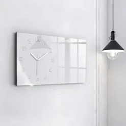Hot Wallfluent Horloge murale 60x30 cm Avec chiffres Aiguilles blanches Couleur blanc cassé 1 pcs