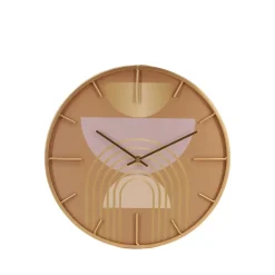 Hot Ornami Horloge ronde métal doré motifs arches 40cm