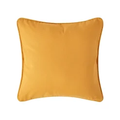 Homescapes Housse coussin uni jaune moutarde - 60 x 60 cm -* Housse De Coussin|Housse De Coussin