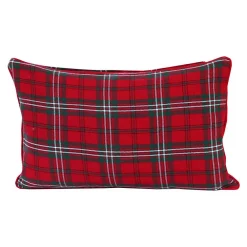 Homescapes Housse de coussin à carreaux écossais rouge, 30 x 50 cm -* Housse De Coussin|Housse De Coussin