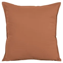 Clearance GoodHome Housse de coussin 100% coton Hiva terracotta l.45 x H.45cm