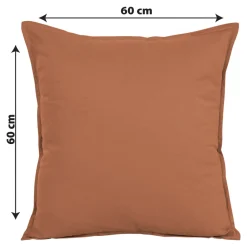 GoodHome Housse de coussin 100% coton Jalna Terracotta l.45 x H.45cm* Housse De Coussin|Housse De Coussin