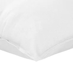 GoodHome Housse de coussin 100% coton blanc l.45 x H.45 cm Hiva* Housse De Coussin|Housse De Coussin