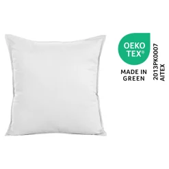 GoodHome Housse de coussin 100% coton blanc l.45 x H.45 cm Hiva* Housse De Coussin|Housse De Coussin