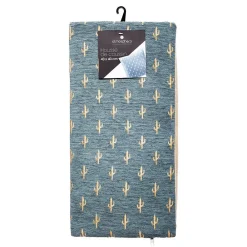Atmosphera Créateur D'Intérieur Housse de coussin - coton et chenille - bleu et doré - 40x40 cm - Atmosphera* Housse De Coussin|Housse De Coussin