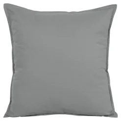 GoodHome Housse de coussin 100% coton Hiva gris l.60 x H.60cm* Housse De Coussin|Housse De Coussin