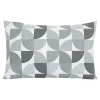 GoodHome Housse de coussin 100% coton Peca imprimé géométrique gris l.60 x H.40cm* Housse De Coussin|Housse De Coussin